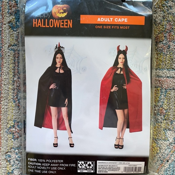 Unisex Reversible Adult Halloween Cape - Picture 3 of 4